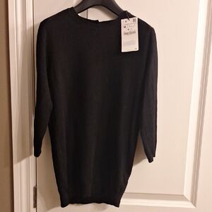 Zara Black Crew Neck Women's Sweater